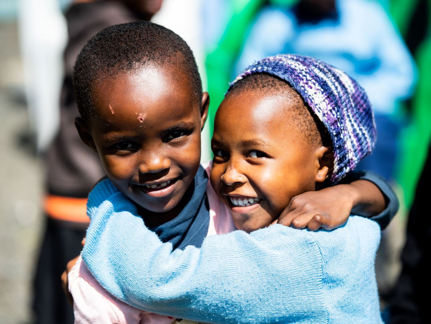 Children from a Selfless Solutions community program